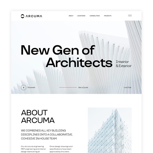 Website concept for an Architect Agency