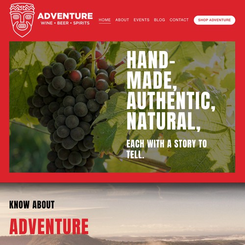 Adventure Wine Beer Spirits Design