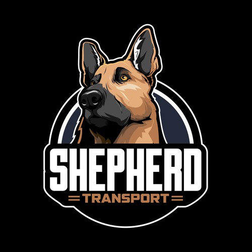 German Shappered Dog illustration design
