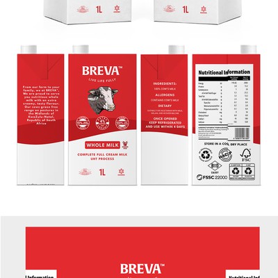 Breva Milk Tetra Pak Box Packaging